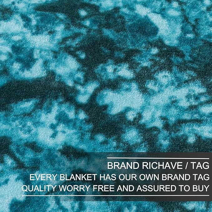 Richave Fuzzy Blanket Queen Size - Teal, Premium Lightweight Anti-Static, Plush and Furry Faux Fur, Reversible Queen Blankets for Queen Full Bed, 90x90 Inches,Teal