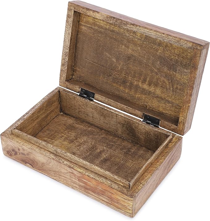 Ajuny Tree of Life Pattern Decorative Box Keepsake Trinket Holder Treasure Chest Jewelry Organizer for Necklaces Watch Storage Boxes Great for Gift- 8X5 Inch