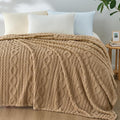 Joiedomi Queen Size Blanket for Bed, Soft Brown Fleece Blankets Gifts for Women Mom Girls, 280GSM Cozy Cute Soft Throw Home Room Decor Aesthetic Gifts 90x90 Inches