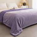 K.Garden Sherpa Throw Blanket for Couch Sofa, Super Soft Cozy Fuzzy Plush Blankets Fleece Thick Warm Blanket for Winter Reversible Thick Warm Blanket for Bed, Sofa, Purple Solid 60 * 80inch