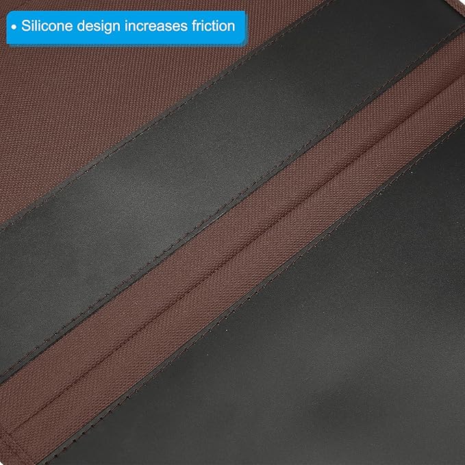 PATIKIL 2pcs Bedside Caddy, Bed Caddy Bedside Organizer Bed Hanging Caddy 4 Pockets Bed Pockets Bedside Storage Hanging Storage Bag for Remote Control Bedroom Phones Glasses, Brown