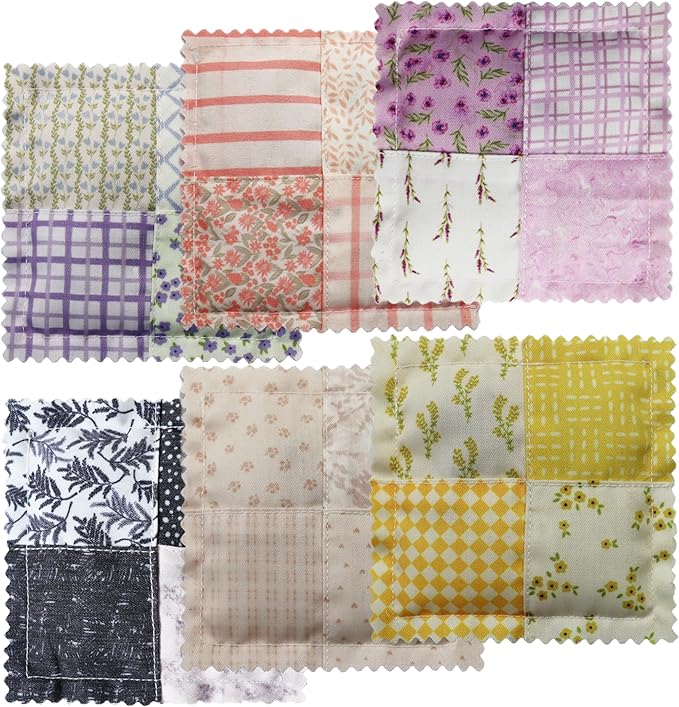 Mini Prayer Quilt with Cross Inside Vintage Pocket Scripture Prayer Quilt Squares Sympathy Christian Gifts for Women Pastor Appreciation Father's Day Graduates Gifts (Scripture 6 Pack)