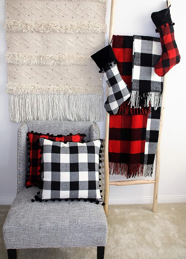Blankets - Buffalo Plaid Throw Blanket - Decorative Classic Blanket - Comfortable & Ultra-Soft - Lightweight & Indoor Outdoor Blanket, Living Room, Couch, Travelling Good for All Seasons, Gift for Him