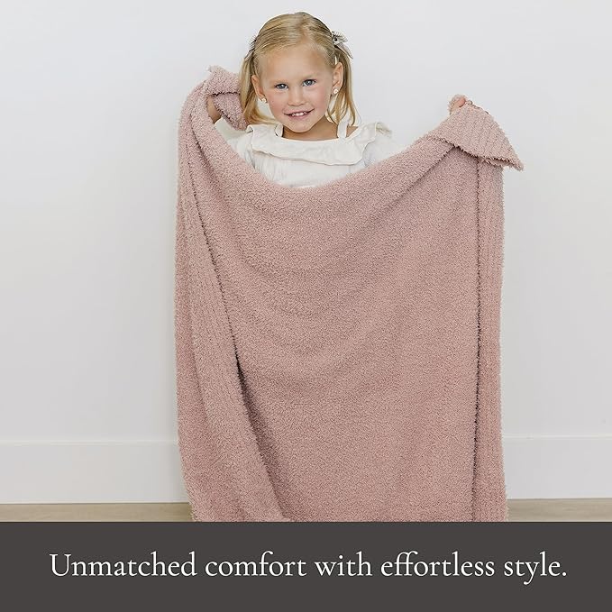 SARANONI Bamboni Baby Blanket | Luxury Plush Super Soft Blanket | Breathable Comfy Blankets for Kids and Teens | Pink - 40" x 60"