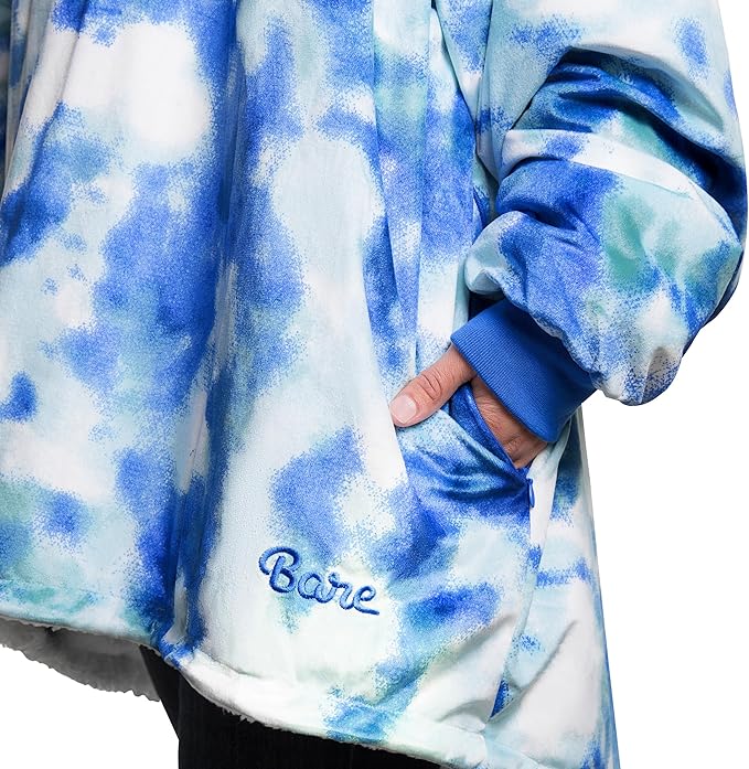 Bare Home Wearable Blanket Hoodie - Soft Plush Sherpa - Warm and Cozy - Oversized Wearable Blanket - Adult & Kid Sizes