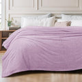 Exclusivo Mezcla Fleece Twin Size Bed Blanket, Ultra Soft, Lightweight and Fuzzy Light Purple Blanket for Women, Home Decor, 60x80 Inches
