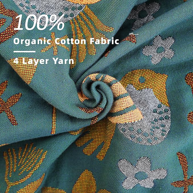 Boho Sofa Bed Large Throw Blanket, Ultra Soft Luxury King Throw Quilt, 100% Organic Cotton Reversible Bohemian Throw for Couch Chair Bedspread and Gift, 91" x 98"-Teal