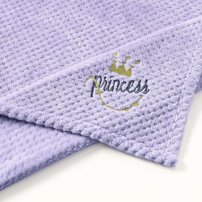 CREVENT 2Pcs 30''X40'' Cute Cozy Fluffy Warm Baby Blankets for Infants Toddlers' Bedding Crib Cot Stroller - Grey Cloud + Crown