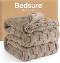 Bedsure GentleSoft Blankets Queen Size for Bed - Super Soft Cozy Blanket for Women Men Girls, Large Fuzzy Fleece Throw for Bedroom Decor, Light Brown, 90x90 Inches