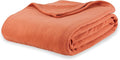 Berkshire Blanket Microfleece King Size Bed Blanket Amberglow Orange,Lightweight Soft Breathable Plush Micro Fleece Blanket for Bed Couch Sofa,90x108 Inches