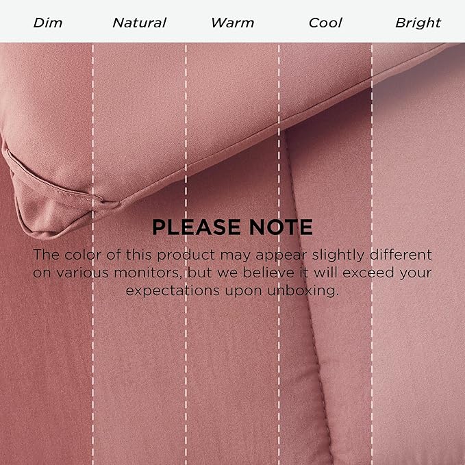 Bedsure Comforter Duvet Insert - Quilted Comforters Cal King Size, All Season Duvet, GentleSoft Down Alternative Bedding, with 8 Tabs, Gifts for Women/Men, Dusty Pink, California King 96 X 102 Inches