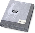 Knit Baby Swaddle Blanket - 100% Luxury Cotton Soft Cozy Receiving Swaddle Crib Stroller Blanket for Shower Gift Registry for Newborns, Infants, Toddlers (Llama - Grey)