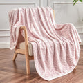 Leopard Print Blanket Fleece Throw for Bed Sofa Travel and Camping, Super Soft Cozy Fluffy Plush Cheetah Print Blanket for All Seasons 50"x60" (Light Pink)