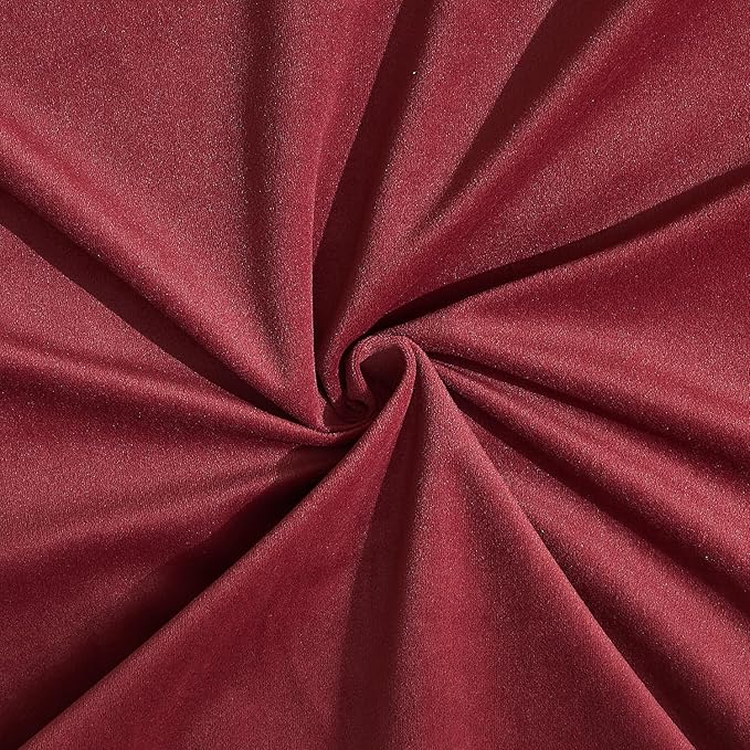 Christmas Burgundy Pillow Covers Set of 2 22x22 Inch Throw Pillow Covers, Soft Velvet Xmas Wine Red Decorative Pillow Covers for Couch Sofa Bed Living Room, Home Modern Decor