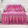 Viviland Flannel Fleece Throw Size 50x60, Lightweight Blanket for Couch, Super Soft Cozy Warm, Cheetah Print Pink