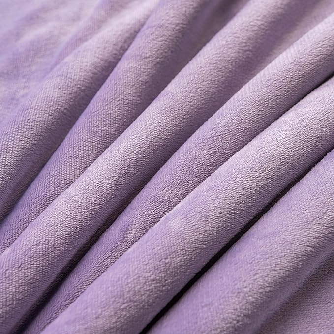 K.Garden Sherpa Fleece Throw Blanket for Couch Sofa, Super Soft Cozy Fuzzy Plush Blankets Fleece Thick Warm Blanket for Winter Reversible Thick Warm Blanket for Bed, Sofa,Purple 6080