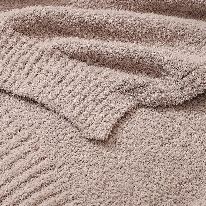 bearberry Super Soft Fluffy Throw Blanket Lightweight Cozy Warm Throw Blankets for Couch Bed Sofa All Season (Beige, 40”x50”)