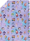 Jay Franco Kids Plush Throw Blanket – Ultra Soft Cozy Plush Fleece for Bed, Couch, Sofa, Home Décor, Official Licensed Huntrix and Saja Boys, Light Purple - Kpop Demon Hunters, 50x60 - Large Throw