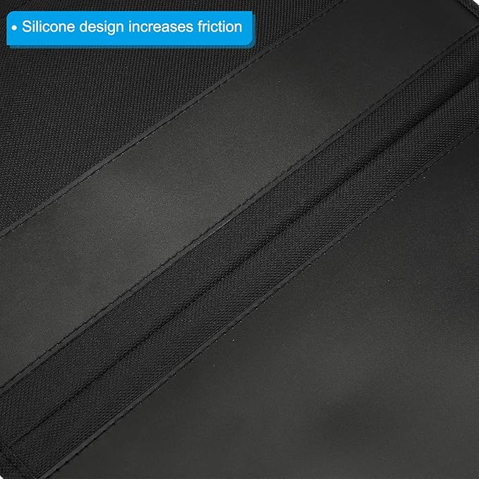 PATIKIL 2pcs Bedside Caddy, Bed Caddy Bedside Organizer Bed Hanging Caddy 4 Pockets Bed Pockets Bedside Storage Hanging Storage Bag for Remote Control Bedroom Phones Glasses, Black