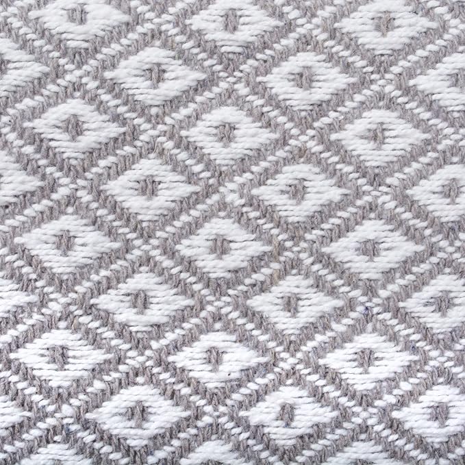 DII Global Mini Diamond Woven Throw, 50x60, Gray (Pack of 2)