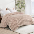 Whale Flotilla Twin Size Blanket for Bed with Jacquard Pattern, Fuzzy Soft Cozy Exquisite Blankets for All Season, Warm and Fluffy, 60x80 Inch, Camel