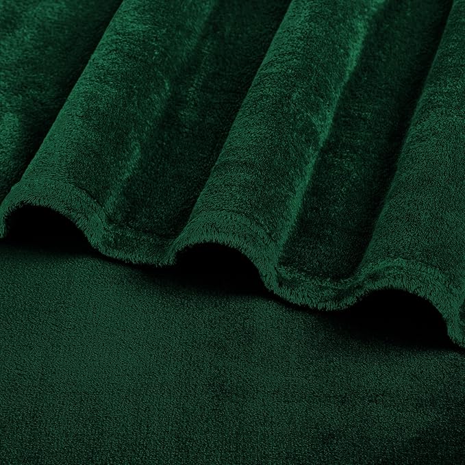 PAVILIA Fleece Blanket Throw Twin Size | Super Soft, Plush, Luxury Flannel Throw | Lightweight Microfiber Blanket for Sofa Couch Bed (Emerald Green, 60x80 inches)