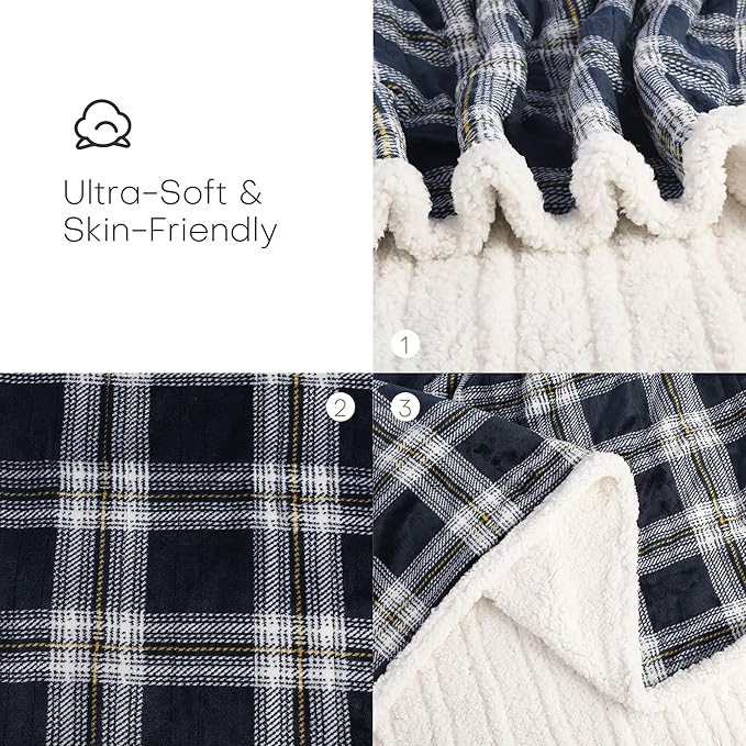 LUXIAN Electric Heated Blanket Queen Size 84"x90" - Flannel Fabric Dual-Sided, 9 Heat Settings & 1-10 Hours Auto Off, Machine Washable, Geometry Lattice