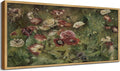 SHENIFY Vintage Framed Wall Art Poppies Flower Landscape Painting Retro Red Floral Scenery Farmhouse Kitchen Living Room Decor - 8x16in Natural Framed