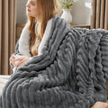 Bedsure Sherpa Blanket King Size for Bed - Super Soft, Cozy Fleece Thick Warm Blanket for Winter, GentleSoft Home Room Decor, Dark Grey, 108x90 Inches