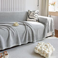 HANDONTIME Grey Modern Sofa Covers Corduroy Jacquard Couch Cover Blanket Gray Couch Cover for Kids Living Room Chenille Couch Covers for Sectional Sofa L Shape Soft Couch Covers for Sofa, 71" X134"