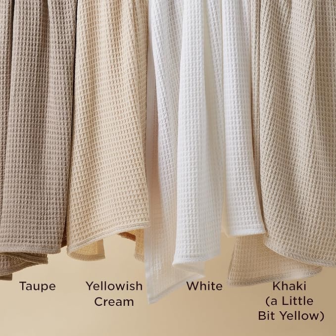 Bedsure Gentlesoft 100% Cotton Blanket Twin XL Size for College Dorm - Cooling Breathable and Soft for Spring Summer, Waffle Weave Twin Blanket for Bed, Dorm Room Essentials, White, 66x90 inches
