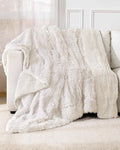 Super Soft Fluffy Fuzzy Faux Fur Sherpa Fleece Blanket Twin Size, Plush Thick Warm Blanket for Bed Couch, College Dorm Essentials Gifts for Girls Boys, Room Decor for Winter, 60" x 80"