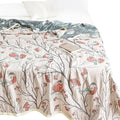 Scientific Sleep Bird Magpie on Hawthorn Tree 100% Cotton Muslin Blanket Throw Cover for Bed Couch Sofa Cozy Soft Reversible Bedding Blanket Bedspread Coverlet Twin 60 in x 80 in