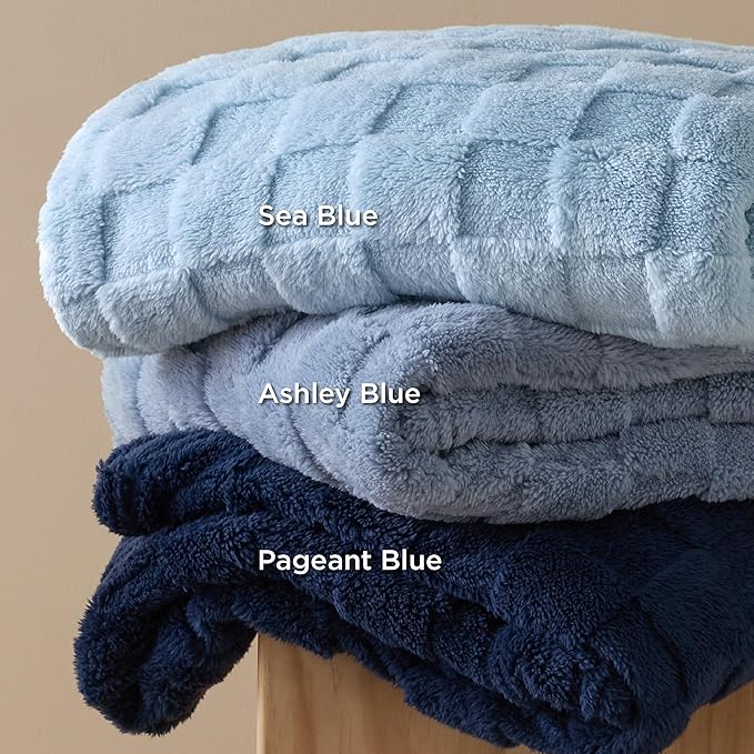 Bedsure GentleSoft Twin Blanket for Bed Navy - Super Soft Cozy Blankets for Women Men Girls, Cute Fuzzy Fleece Throws for Bedroom Couch, 60x80 Inches