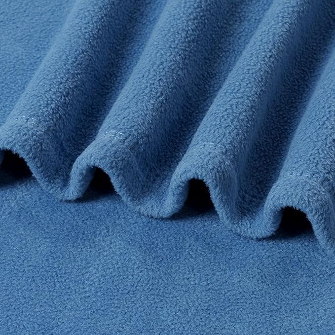 Berkshire Blanket Microfleece King Size Bed Blanket Royal Blue, Lightweight Soft Breathable Plush Micro Fleece Blanket for Bed Couch Sofa, 90x108 Inches
