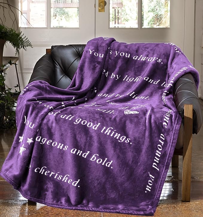 WOLF CREEK BLANKET Super Soft Gift Blanket for Women or Men - Light & Love Compassion Get Well Soon, Positivity Courage Inspiration Healing Support & Comfort Gift for Mom Friend Sister. Cozy Flannel