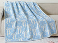 Buryeah Blue Bow Blanket Soft Microfiber Double Sided Bow Throw Blanket 50"x 60" Coquette Aesthetic Plush Bedding Stuff Sofa Chair Dormitory Room Decor for Women, Wedding Bridesmaid Gifts, Mother