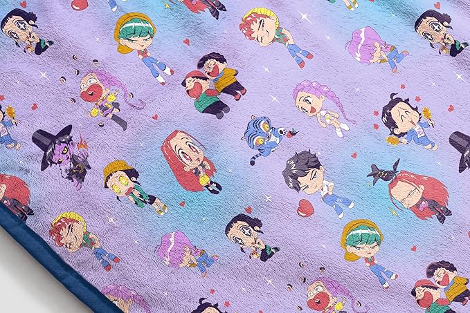 Jay Franco Kids Plush Throw Blanket – Ultra Soft Cozy Plush Fleece for Bed, Couch, Sofa, Home Décor, Official Licensed Huntrix and Saja Boys, Light Purple - Kpop Demon Hunters, 40x50 - Travel Blanket