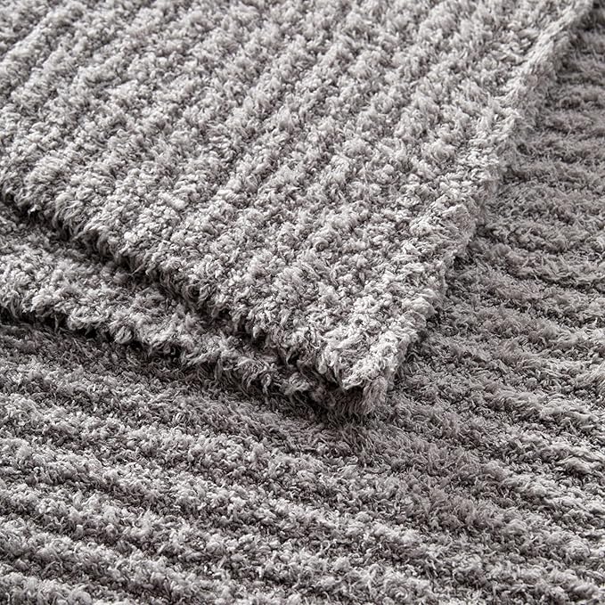 Unboxme Sweet Dreams Cloud Blanket – Luxury Soft Fluffy Fleece Throw Blanket – No Shedding, Plush Cozy Warm – Grey