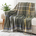 BATTILO HOME Olive Green Plaid Throw Blanket for Couch - Army Green Plaid Blanket Buffalo Checkered Blankets - Lightweight Farmhouse Outdoor Throw Blankets for Bed, Sofa 50"x60"