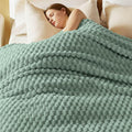 Bedsure King Size Blanket for Bed - 350GSM Fluffy Plush Bubble Blanket King for Home Room Decor, GentleSoft Cute Fleece Soft Cozy Gifts for Women Girls, Sage Green, 108x90 Inches
