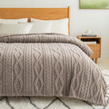 COOVA Taupe Fleece King Blanket for Bed - Super Soft Cozy Plush Fuzzy Blanket for Sofa,Premium Sherpa Warm Large Throw for Women,Couch,Chair,90x102 Inches