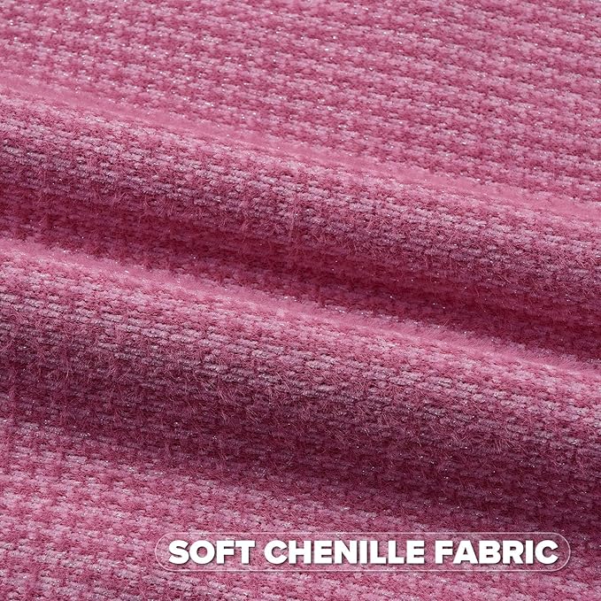 FUTEI Valentine's Day Hot Pink Decorative Throw Pillow Covers 20x20 Inch Set of 2,Soft Houndstooth Gingham Textured Cushion Case,Modern Home Decor for Couch Bed Living Room