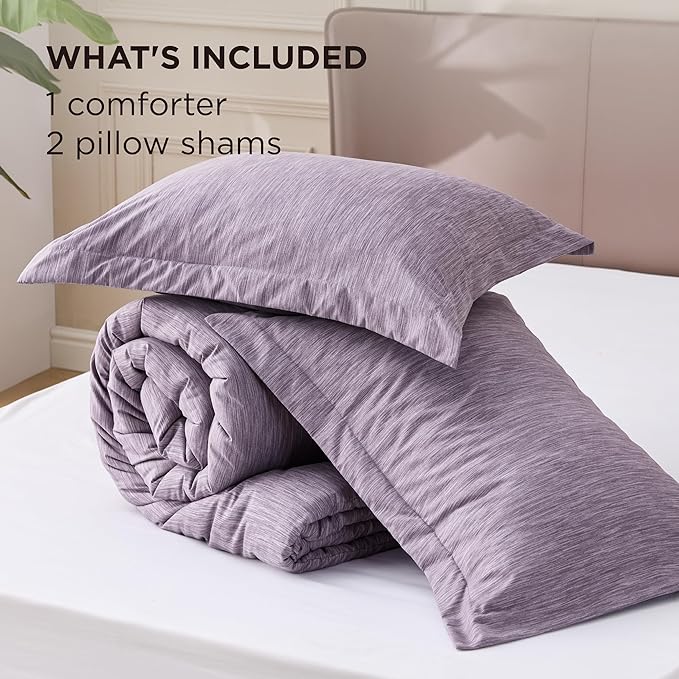 Bedsure King Size Comforter Set - Dark Red King Comforter Set, Soft Bedding for All Seasons, Cationic Dyed Bedding Set, 3 Pieces, 1 Comforter (104"x90") and 2 Pillow Shams (20"x36"+2")