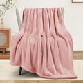 Exclusivo Mezcla Soft Fleece Throw Blanket for Couch, Super Soft Velvet Plush Fleece Blankets, Fuzzy Cozy and Warm for Winter, 50x60 Inches, Pink