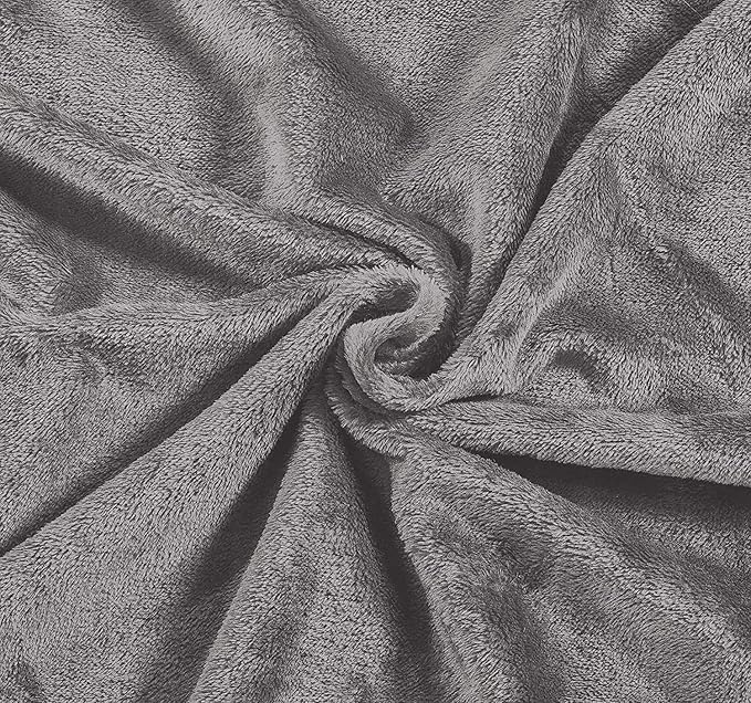 Polar Fleece Throw Blanket for Couch, Twin Bed, Chair, Kids, Adults, Pets 50x60 Soft Cozy Reversible Throw Blanket (Charcoal Grey)