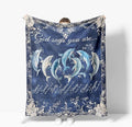 Dolphin Throw Blanket God Says You are Soft Warm Cozy Christian Scripture Dolphins Blankets Religious Bible Verse Fuzzy Plush Fleece Dolphin Blanket Nautical Ocean Gifts for Home Decor 40''X50''