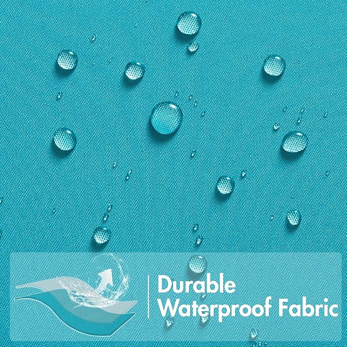 MIULEE Pack of 2 Decorative Outdoor Waterproof Pillow Covers Square Garden Cushion Sham Throw Pillowcase Shell for Patio Tent Couch 18x18 Inch Turquoise