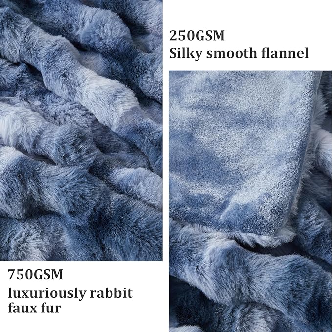 Faux Fur Twin Blanket for Couch, 1000 GSM Cozy Fuzzy Fluffy Soft Plush Thick Bubble Sherpa Blanket for Sofa Bedroom Living Room, Mothers Day Birthday Gifts for Women Home Decor