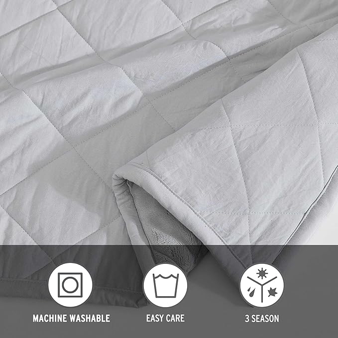 Eddie Bauer - Twin Size Blanket, Ultra-Soft Bed Blanket with Plush Reverse, Throw Blanket for Couch or Bed (Classic Solid Grey)